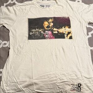 Roots of Fight Bret the Hitman Hart White Graphic T-Shirt with Wrestling Print